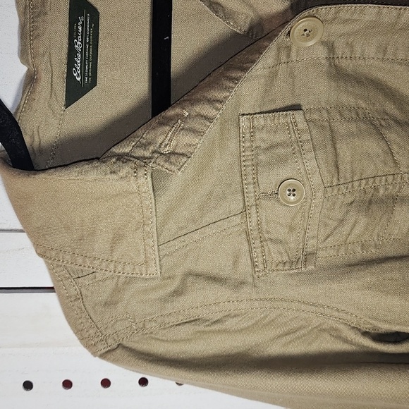 Eddie Bauer Size Medium Linen Blend Khaki Jacket - Picture 6 of 10